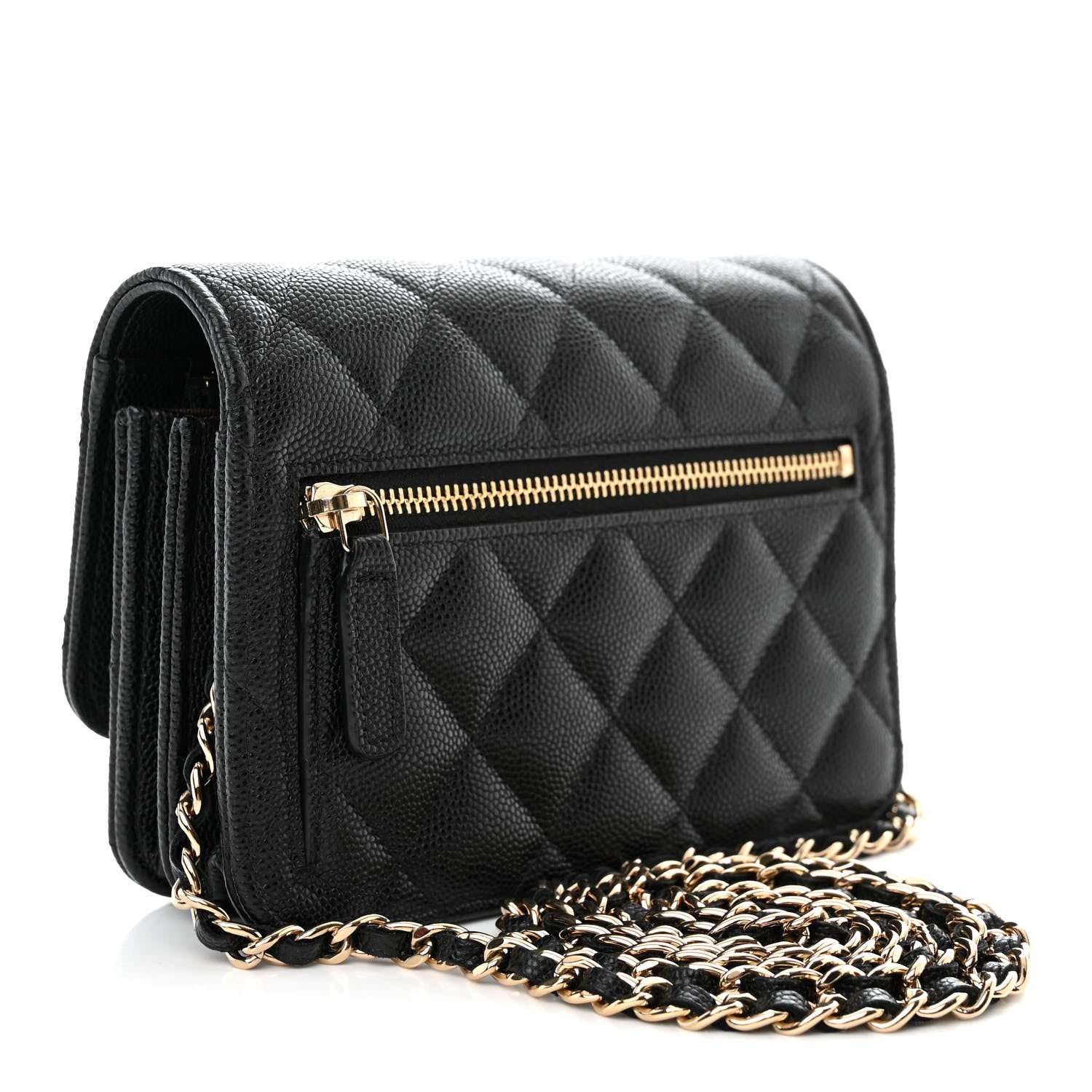 Chanel Caviar Quilted Mini Wallet On Chain WOC Black 3 of 10