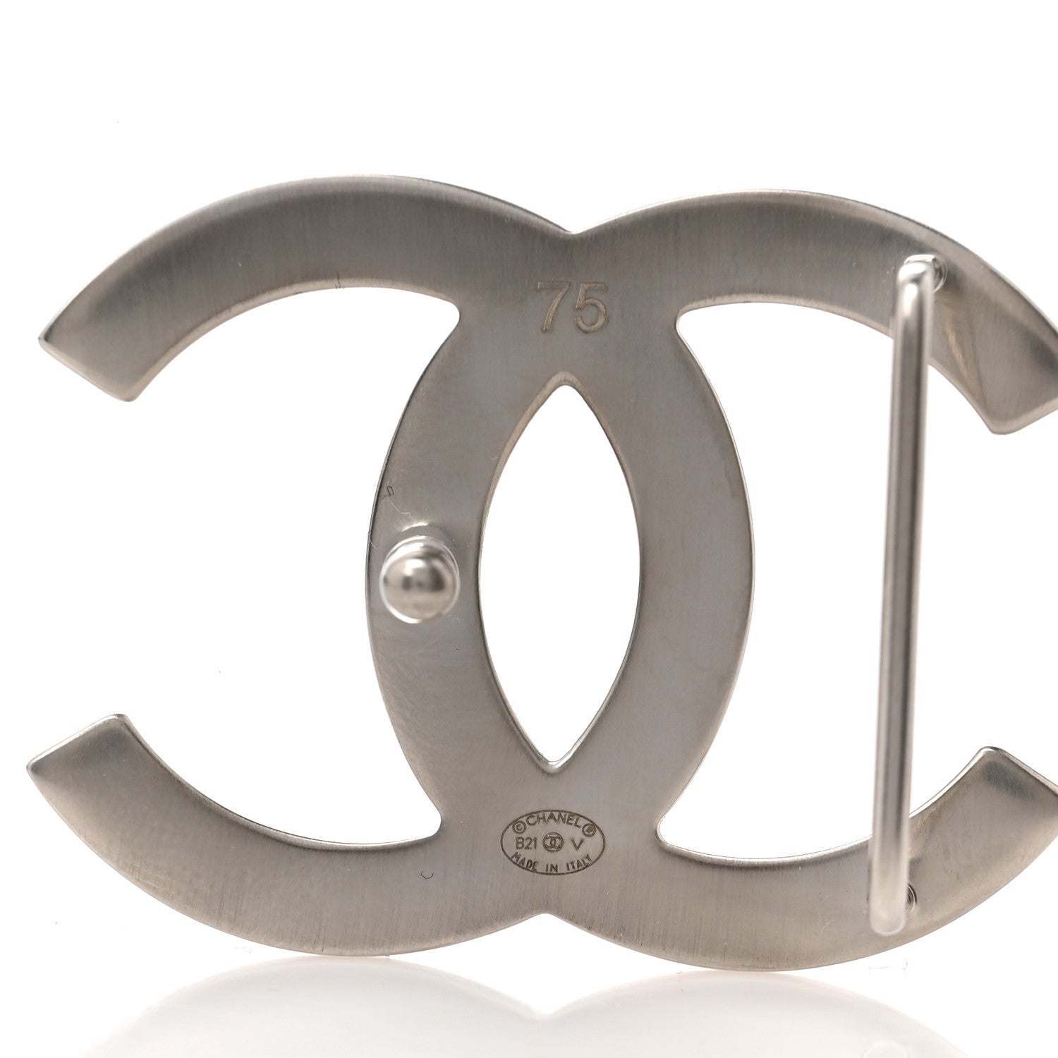 Chanel Calfskin CC Reversible Belt 75 Black Burgundy 3 of 6