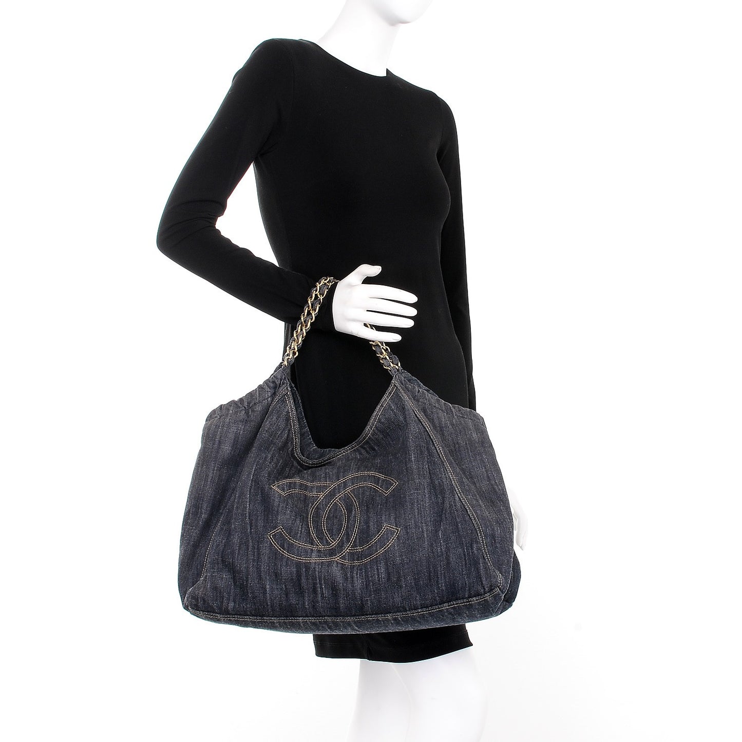 Denim XL Coco Cabas Tote Blue