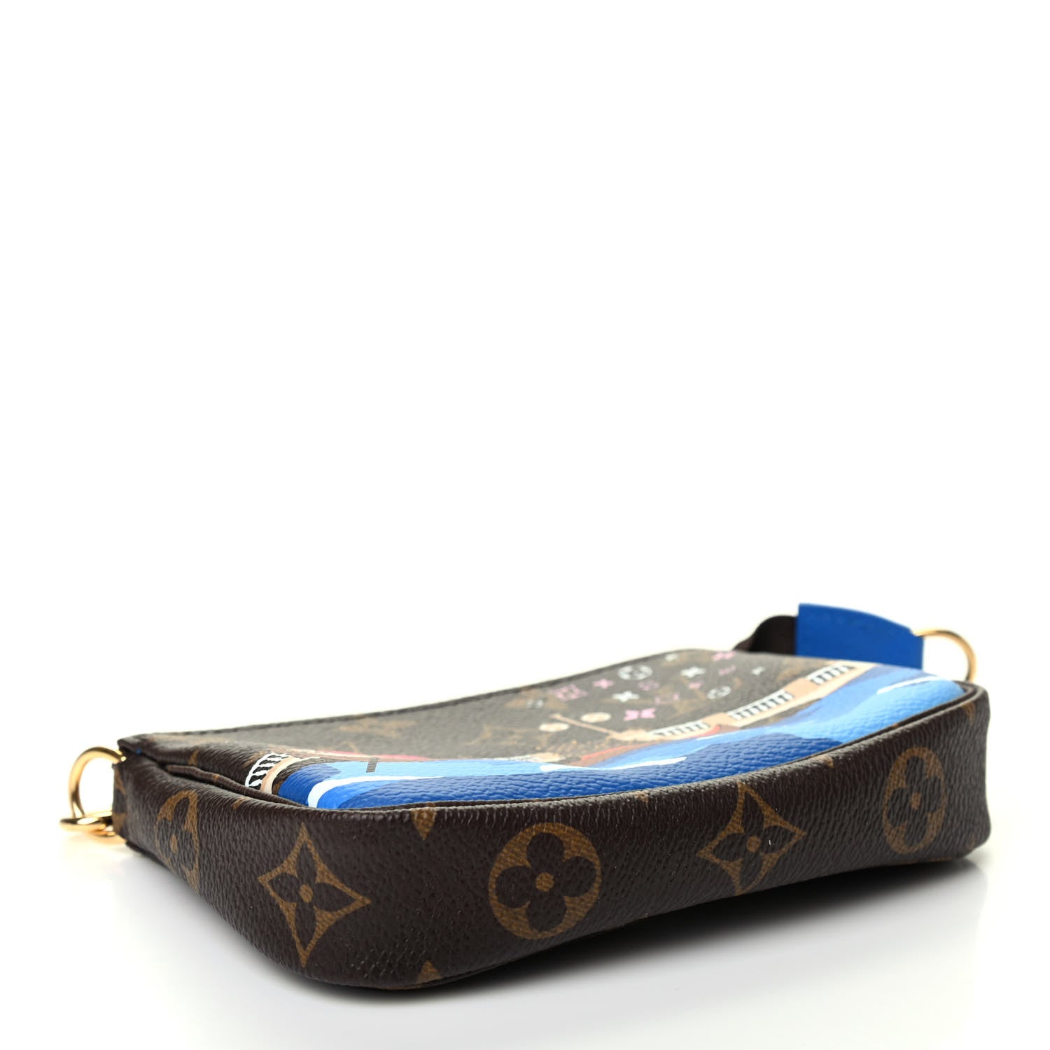 Louis Vuitton Monogram 2019 Christmas Animation Mini Venice Pochette Accessories Blue 4 of 8