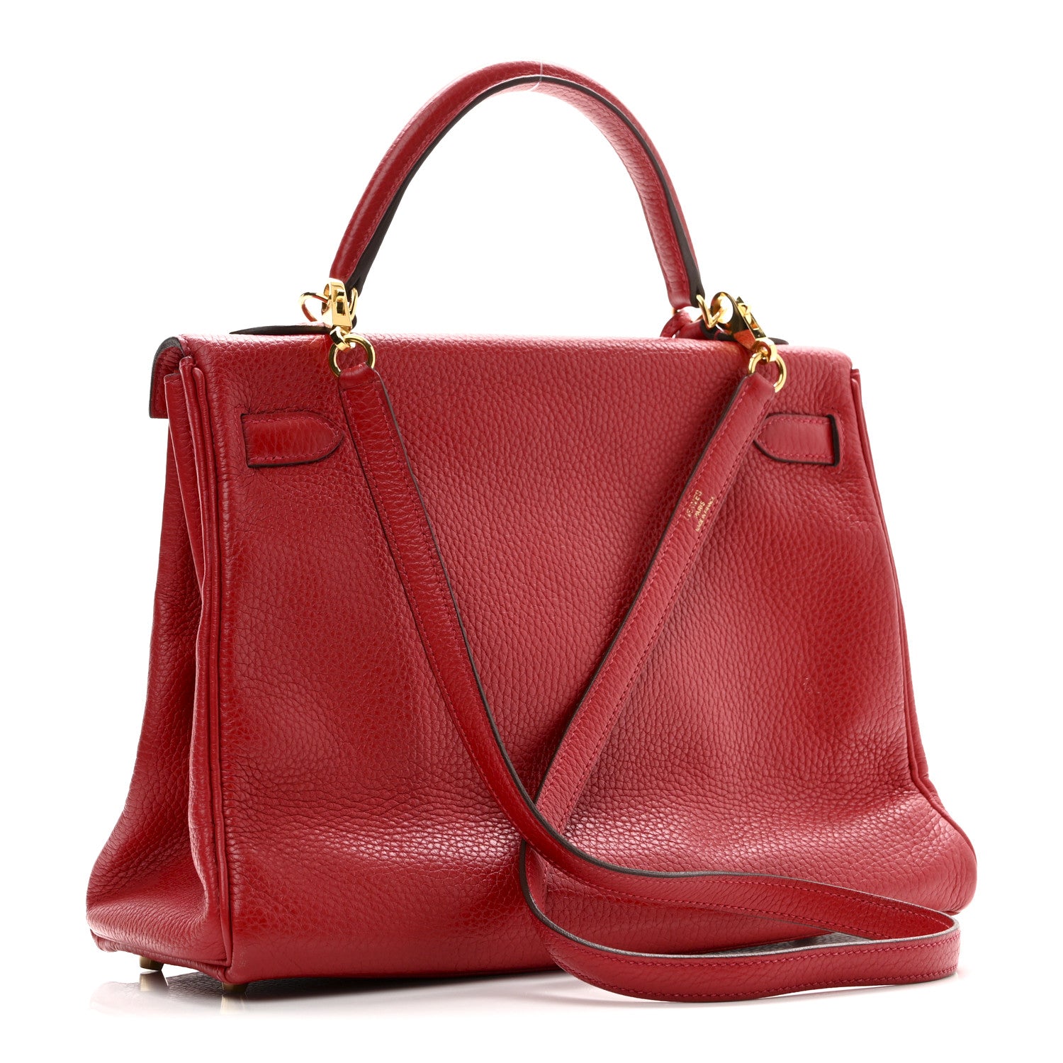 Hermes Taurillon Clemence Kelly Retourne 32 Rouge Casaque 3 of 10
