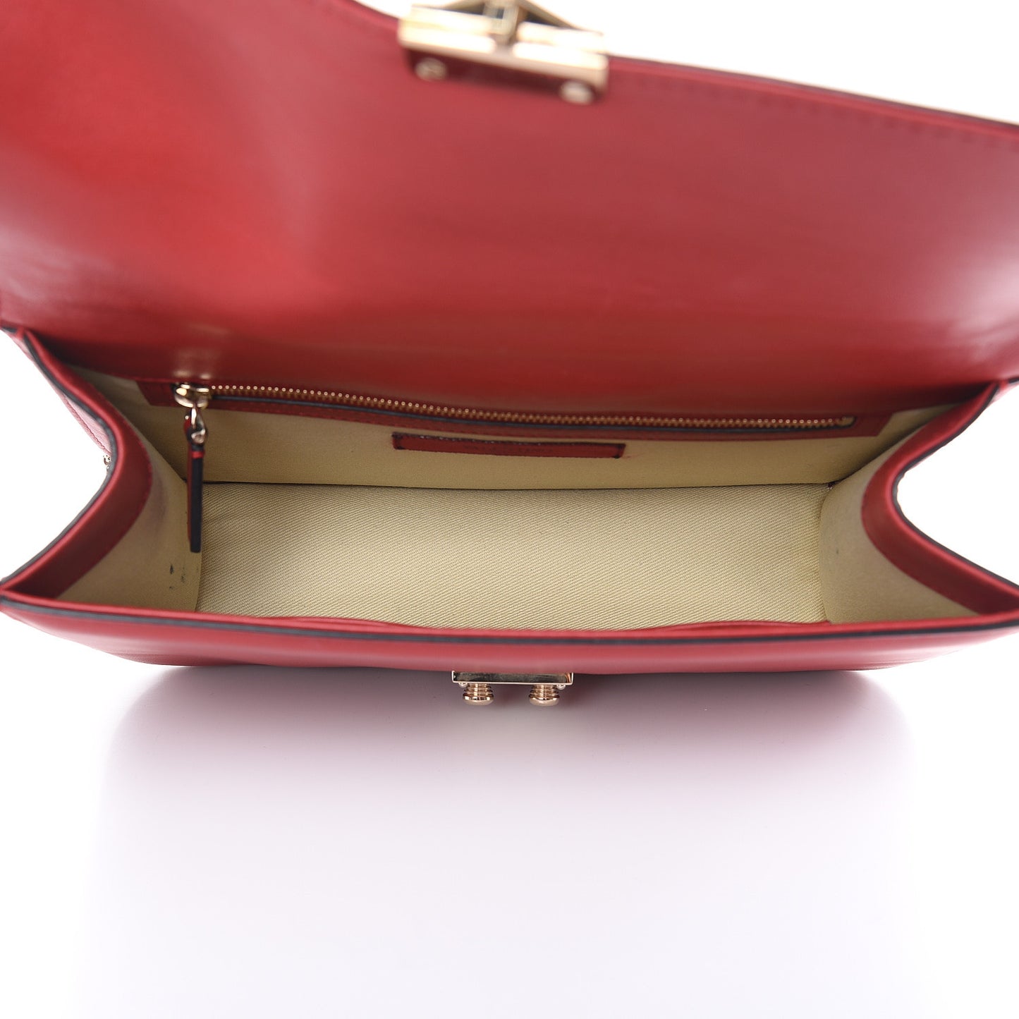 Vitello Medium Glam Lock Rockstud Flap Red