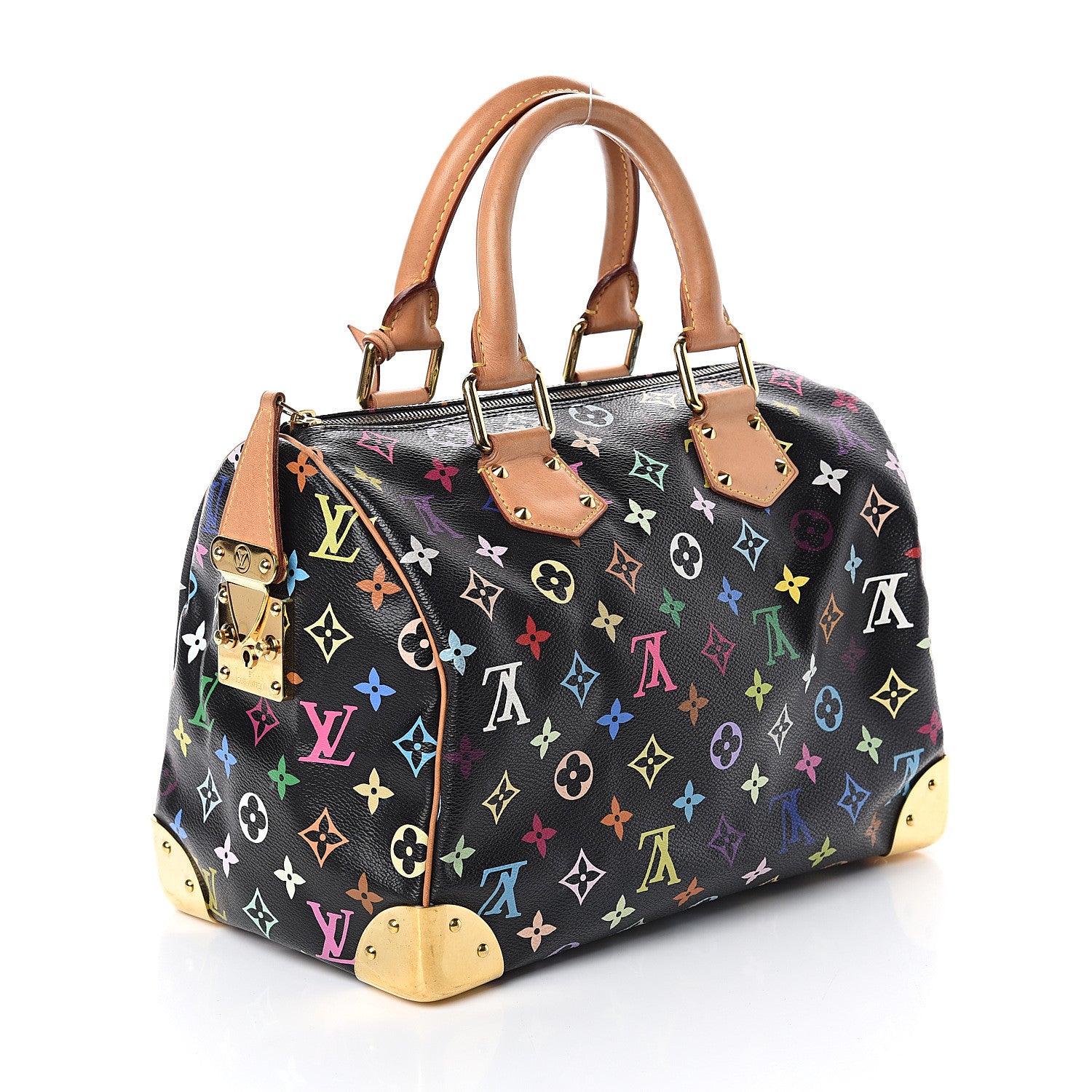 Louis Vuitton Monogram Multicolor Speedy 30 Black 2 of 7