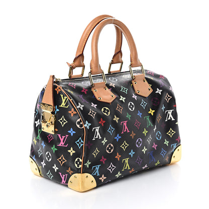 Louis Vuitton Monogram Multicolor Speedy 30 Black 2 of 7