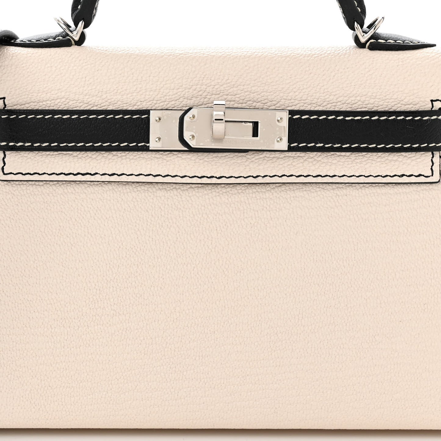 Chevre Mysore Horseshoe Mini Kelly Sellier 20 Nata Black