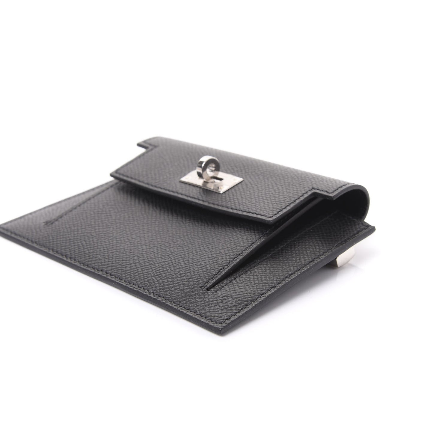 Epsom Kelly Pocket Compact Wallet Black