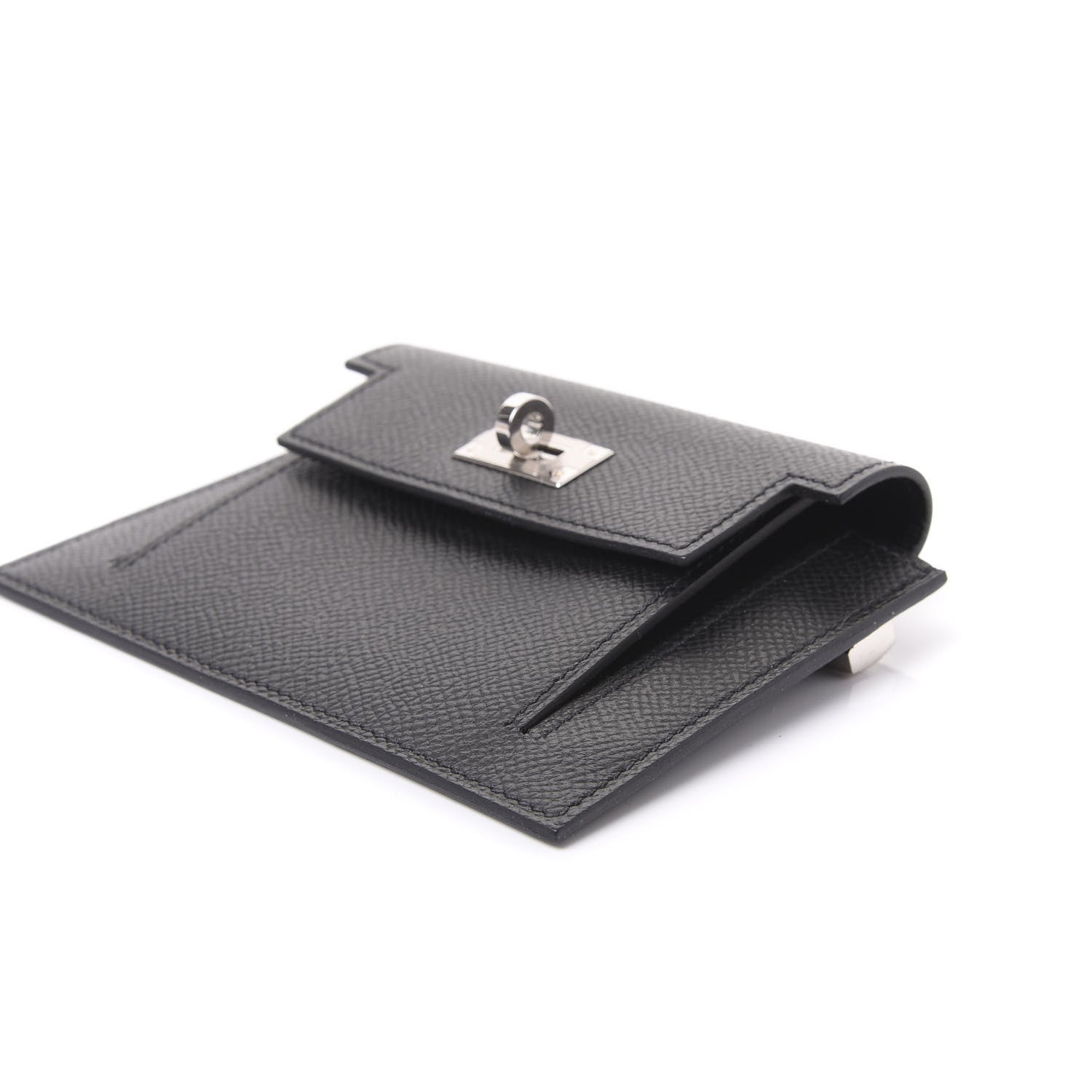 Hermes Epsom Kelly Pocket Compact Wallet Black 6 of 8