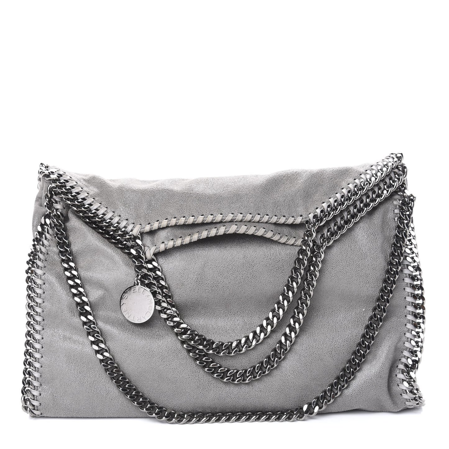Shaggy Deer Falabella Fold Over Tote Grey
