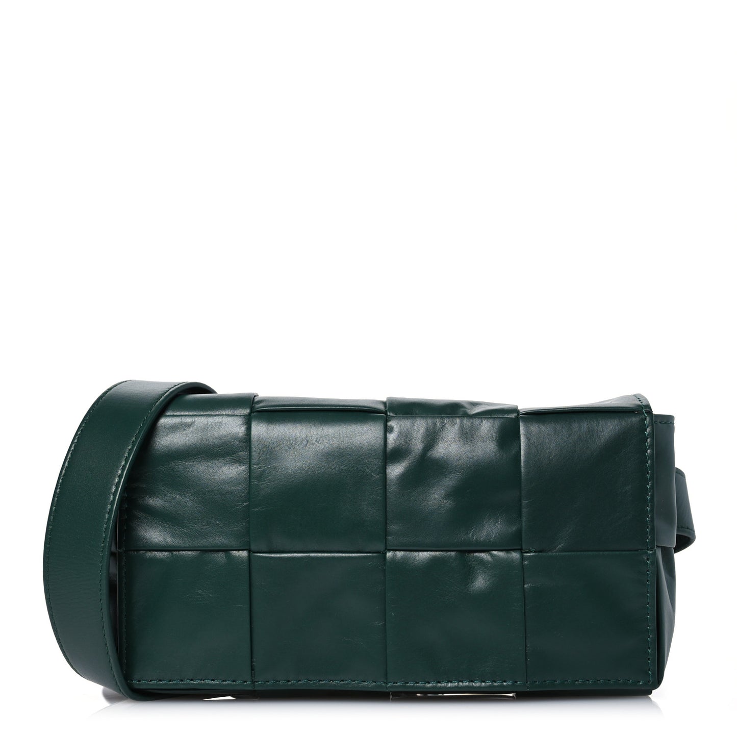 Paper Calfskin Intrecciato Cassette Belt Bag Raintree