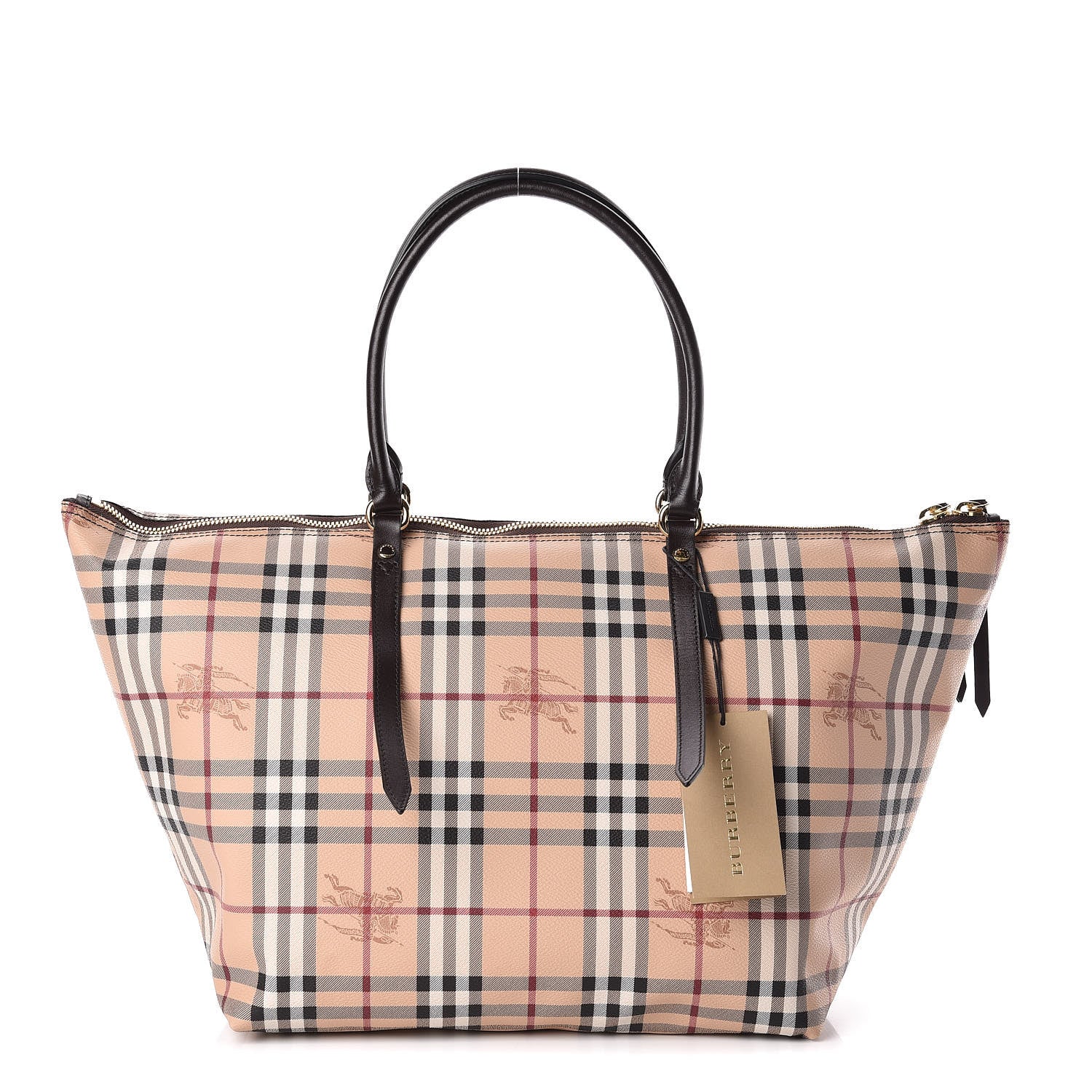 Burberry Haymarket Check Medium Salisbury Tote Chocolate 1 of 10