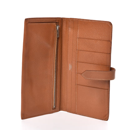 Hermes Epsom Bearn Gusset Wallet Gold 5 of 10