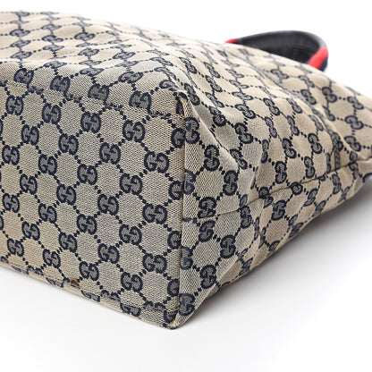 Gucci Monogram Web Large Diaper Tote Navy 12 of 13
