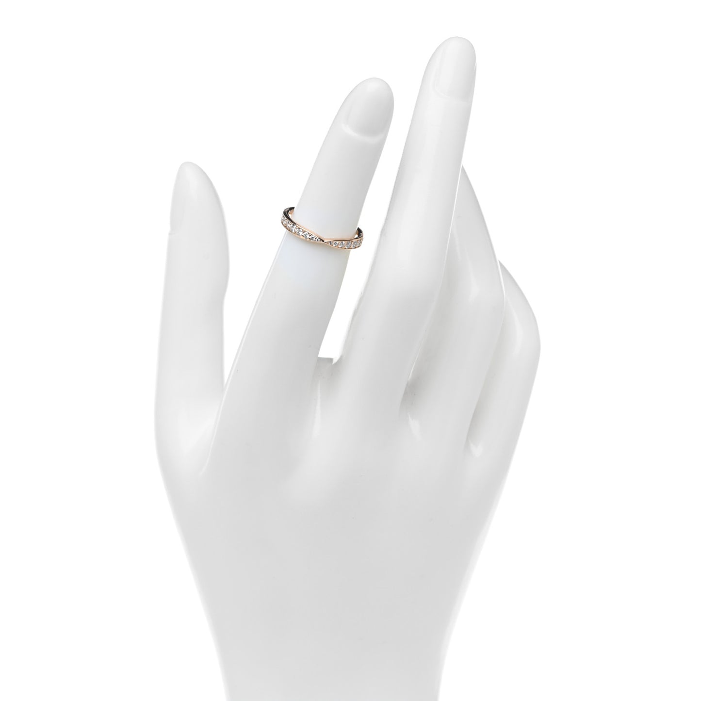 18K Rose Gold Diamond 1.8mm Harmony Band Ring 45 3.5