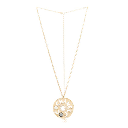 Chanel Crystal Pearl Papyrus Necklace Gold 4 of 5