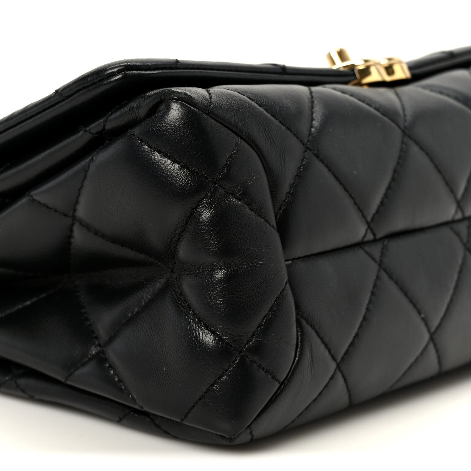 Chanel Lambskin Quilted Medium Color Match Flap Black 11 of 13