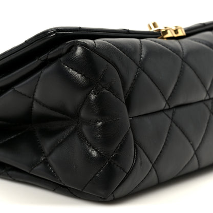Chanel Lambskin Quilted Medium Color Match Flap Black 11 of 13