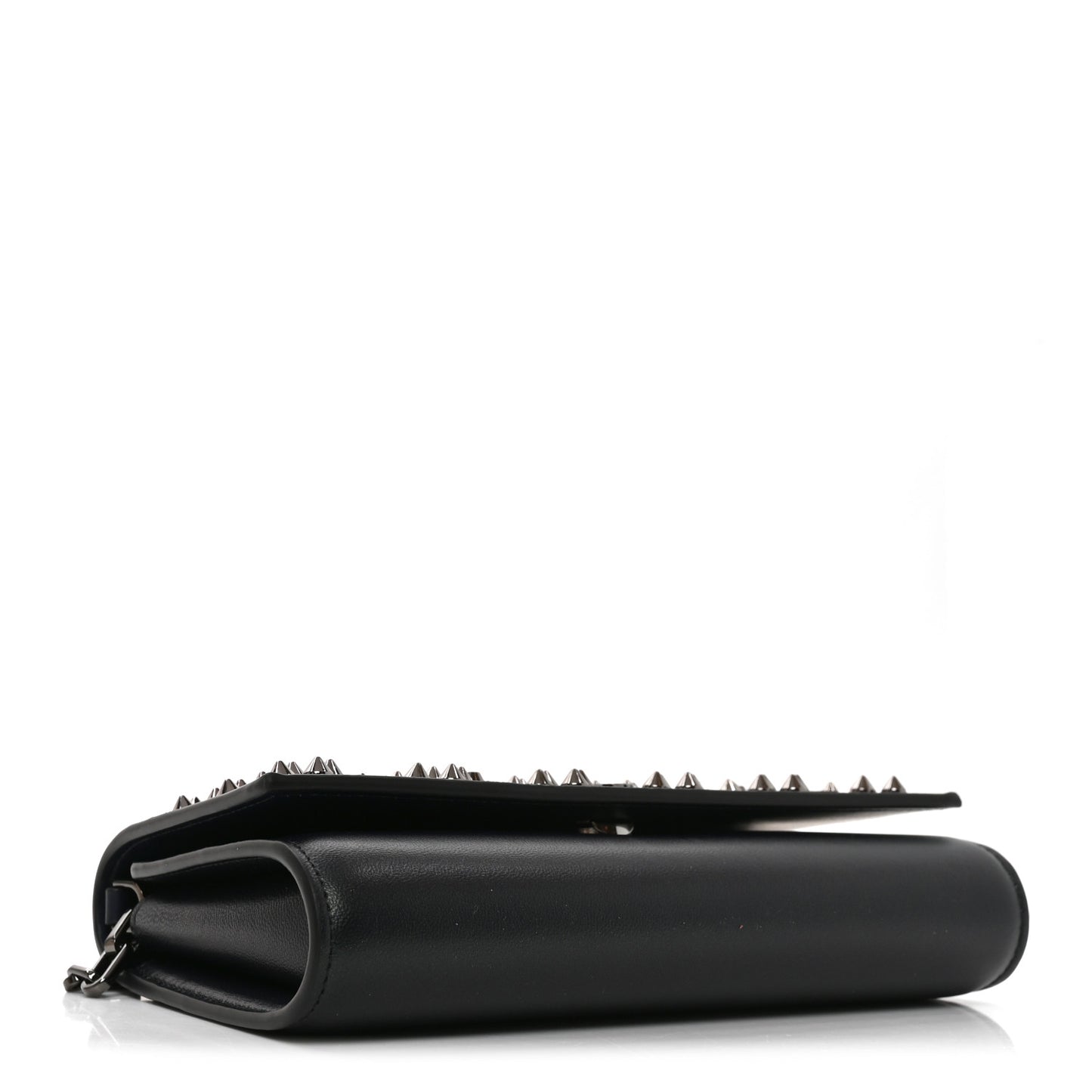 Calfskin Spikes Loubinthesky Paloma Clutch Zaffiro Zaffiro