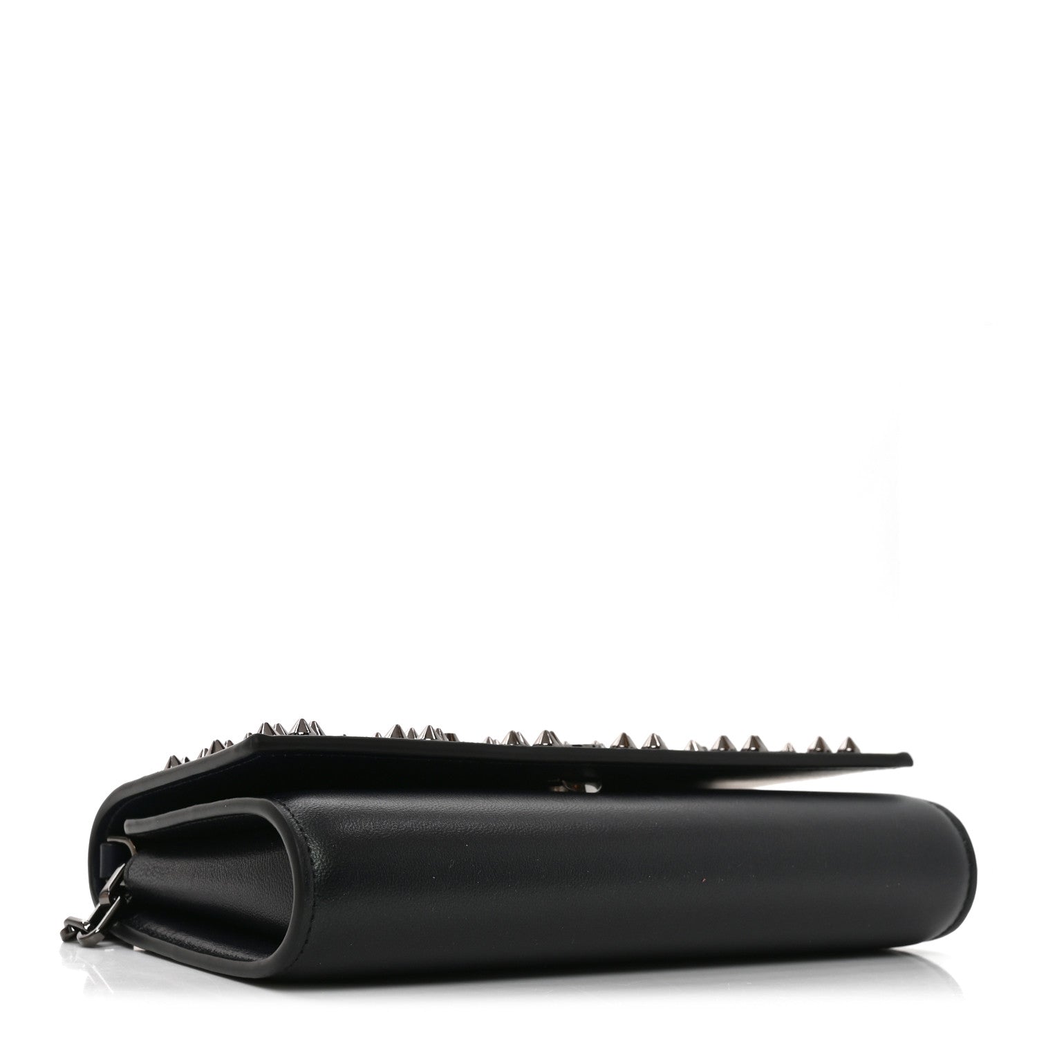 Christian Louboutin Calfskin Spikes Loubinthesky Paloma Clutch Zaffiro Zaffiro 3 of 9