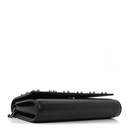 Christian Louboutin Calfskin Spikes Loubinthesky Paloma Clutch Zaffiro Zaffiro 3 of 9