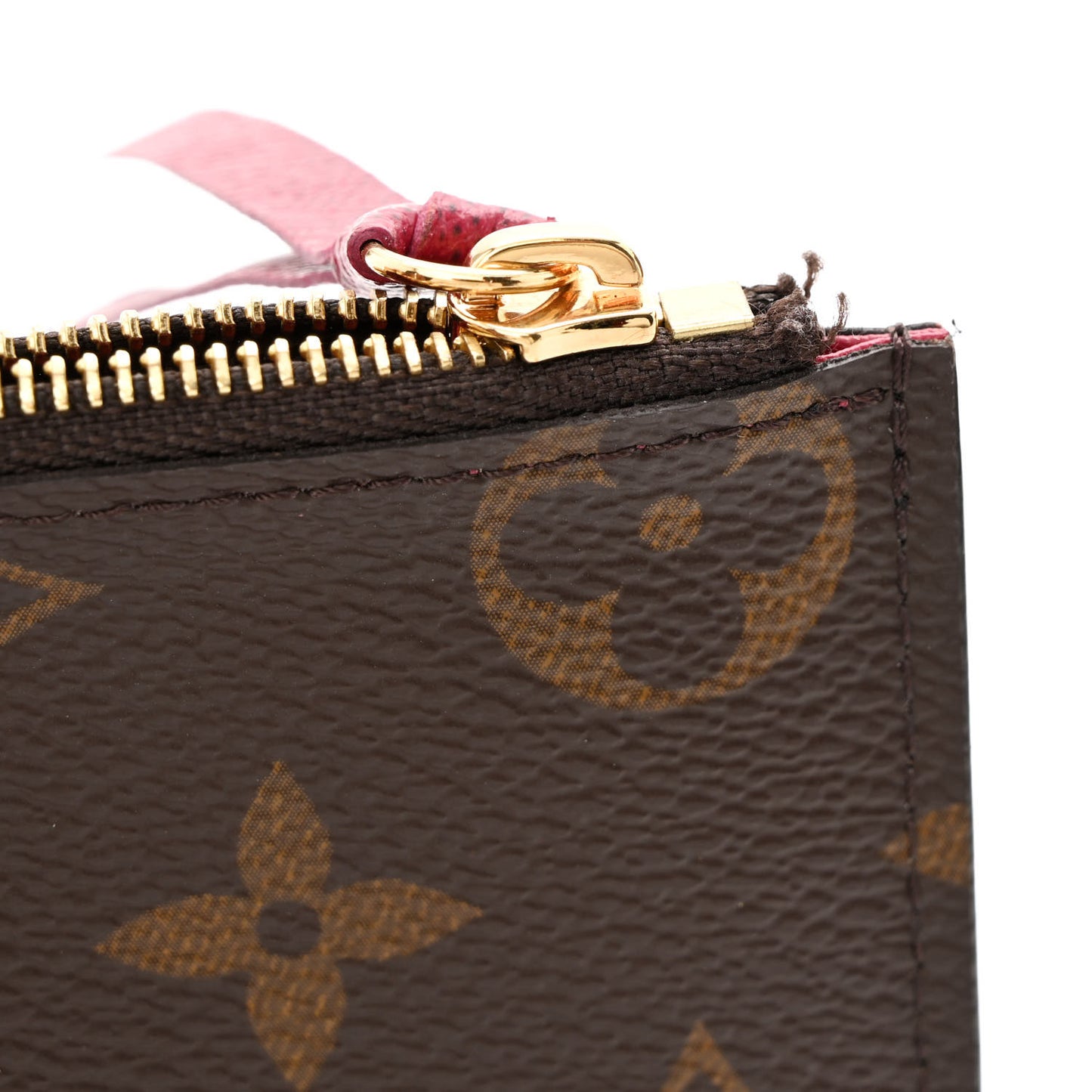 Monogram Pochette Felicie Chain Wallet Fuchsia