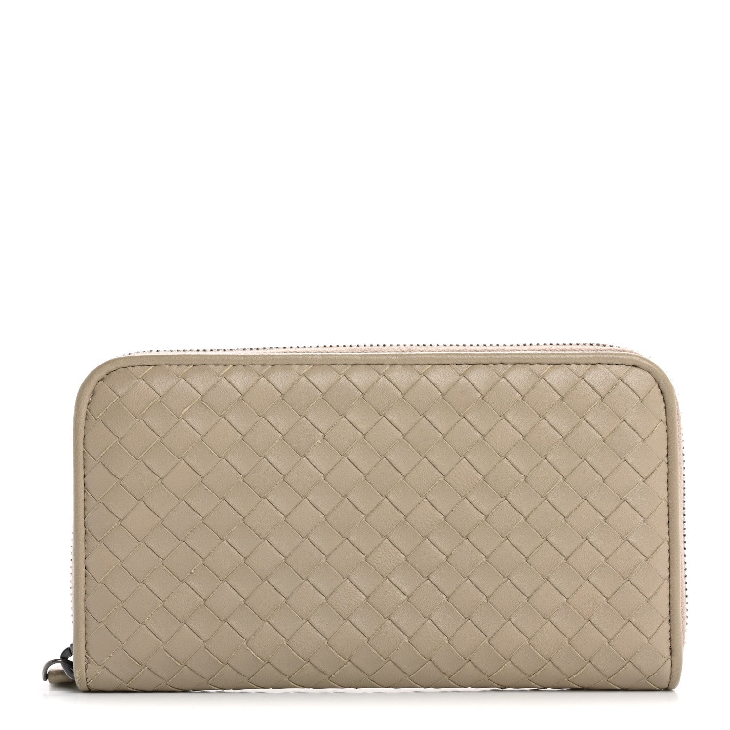 Bottega Veneta Nappa Intrecciato Zip Around Wallet Fume 1 of 13