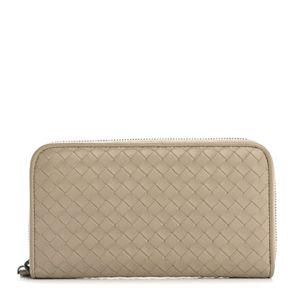 Bottega Veneta Nappa Intrecciato Zip Around Wallet Fume 1 of 13