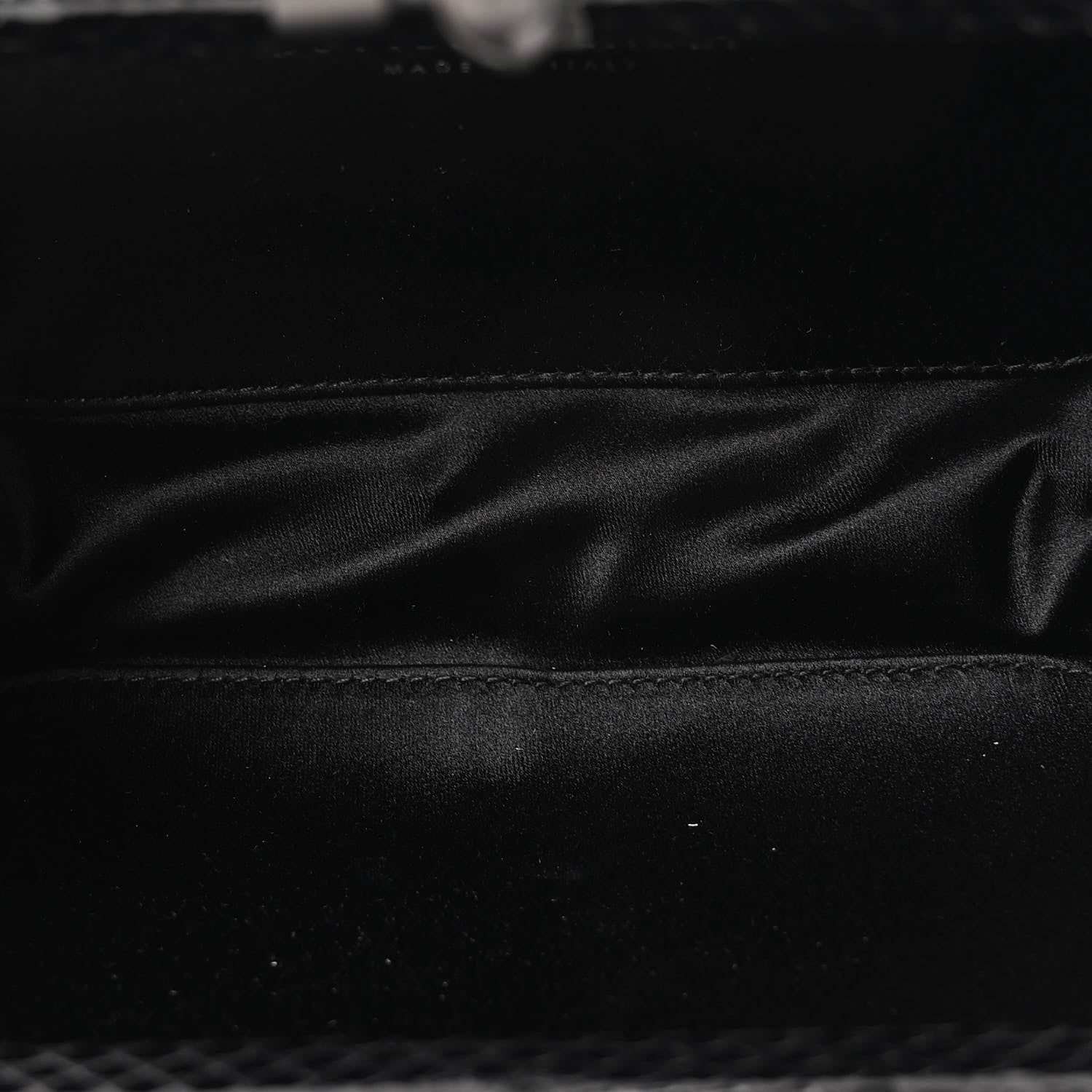 Bottega Veneta Satin Ayers Intrecciato Chain Knot Clutch Black 5 of 8