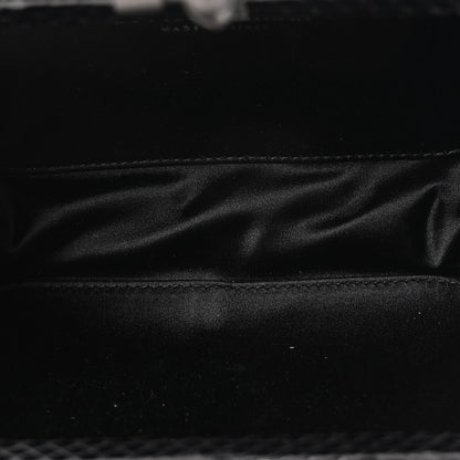 Bottega Veneta Satin Ayers Intrecciato Chain Knot Clutch Black 5 of 8