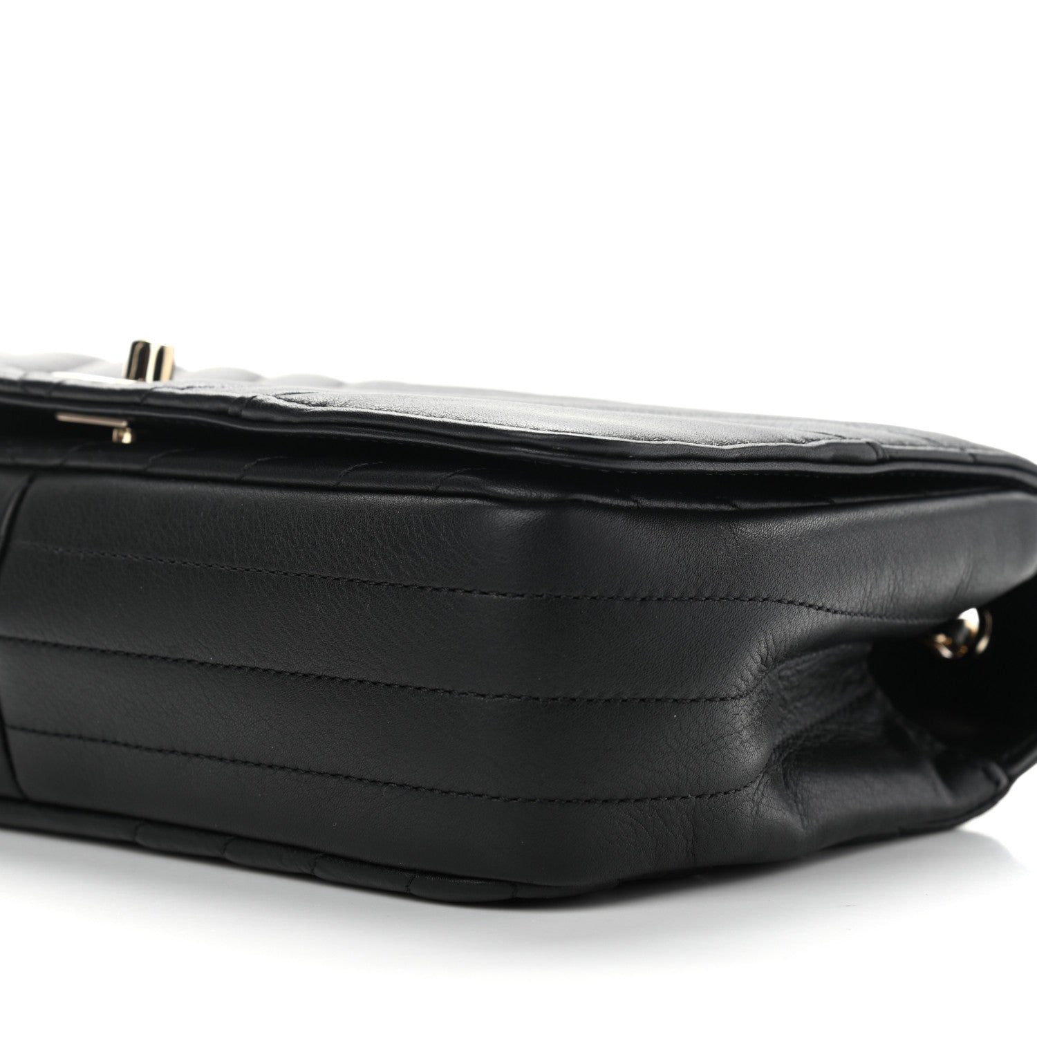 Chanel Calfskin Chevron Quilted Medium Statement Flap Black 12 of 15