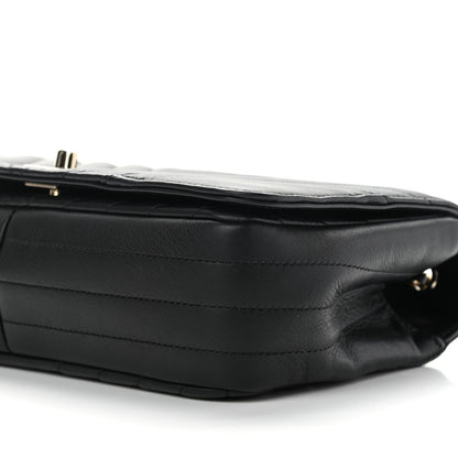 Chanel Calfskin Chevron Quilted Medium Statement Flap Black 12 of 15