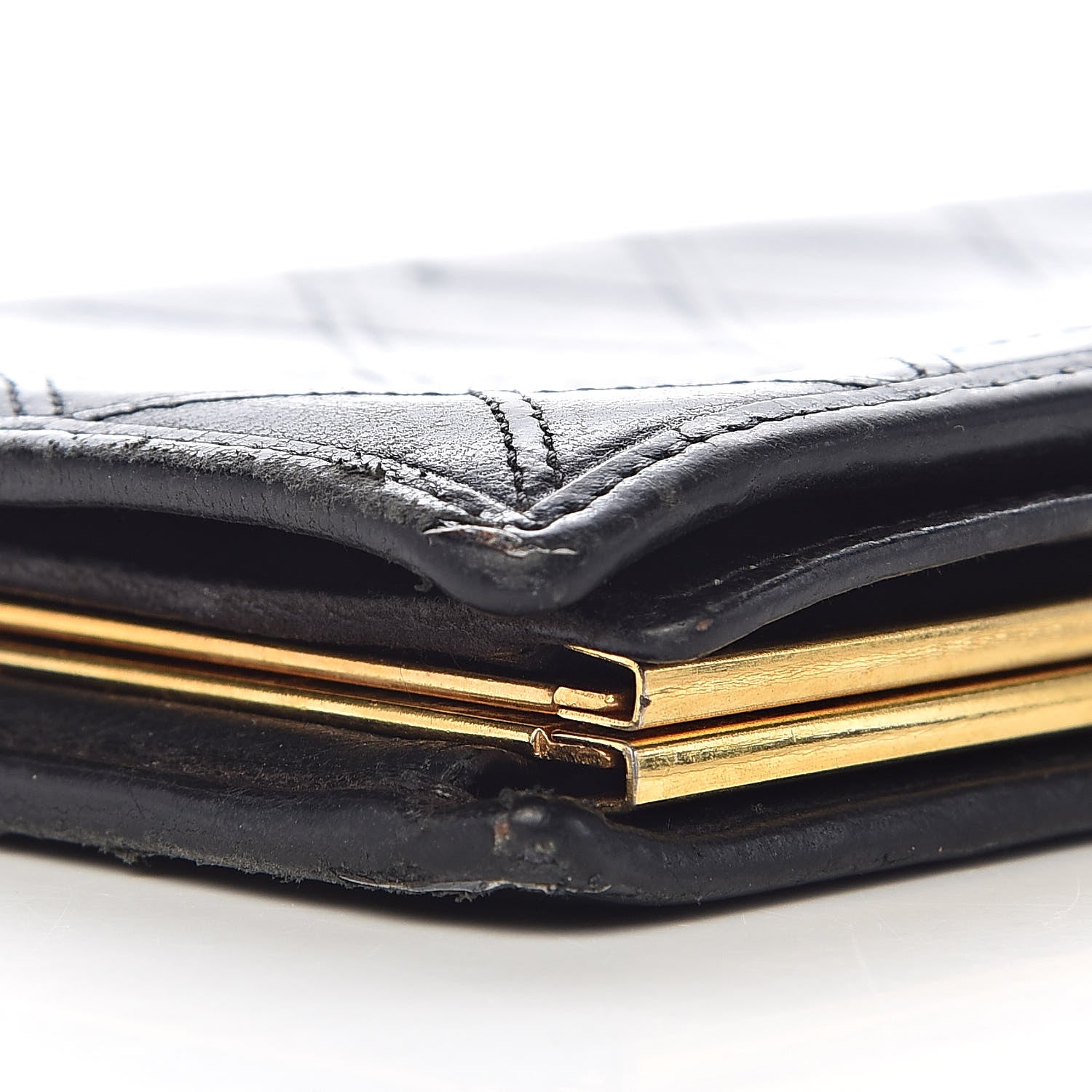 Chanel Lambskin Diamond Stitched French Wallet Black 13 of 19