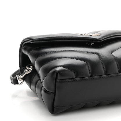 Saint Laurent Calfskin Y Quilted Monogram Toy Loulou Crossbody Bag Black 10 of 12