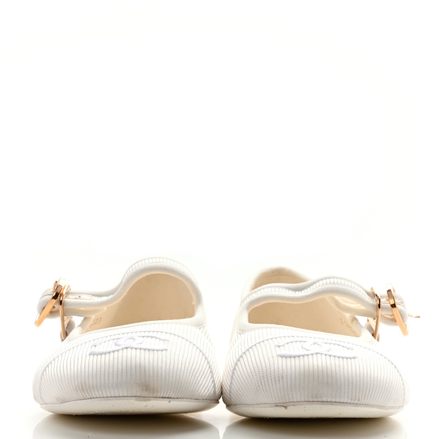 Chanel Canvas Mary Jane Flats 36 White 3 of 12