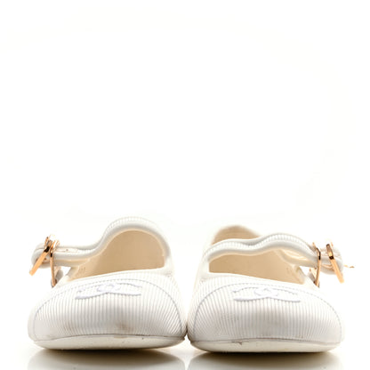 Chanel Canvas Mary Jane Flats 36 White 3 of 12
