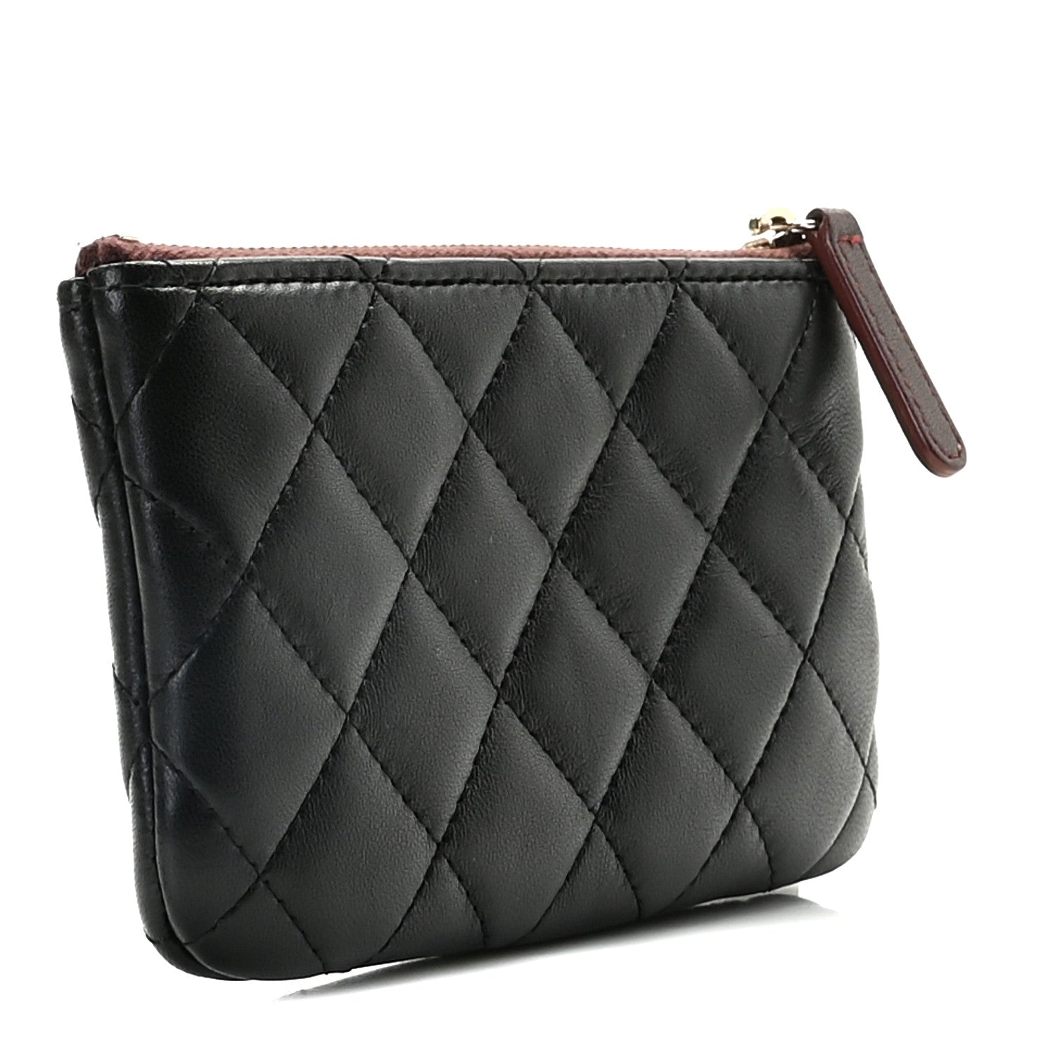Chanel Lambskin Quilted Small Cosmetic Case Black 4 of 9