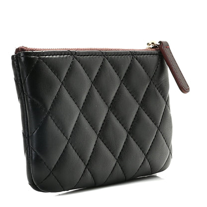 Chanel Lambskin Quilted Small Cosmetic Case Black 4 of 9