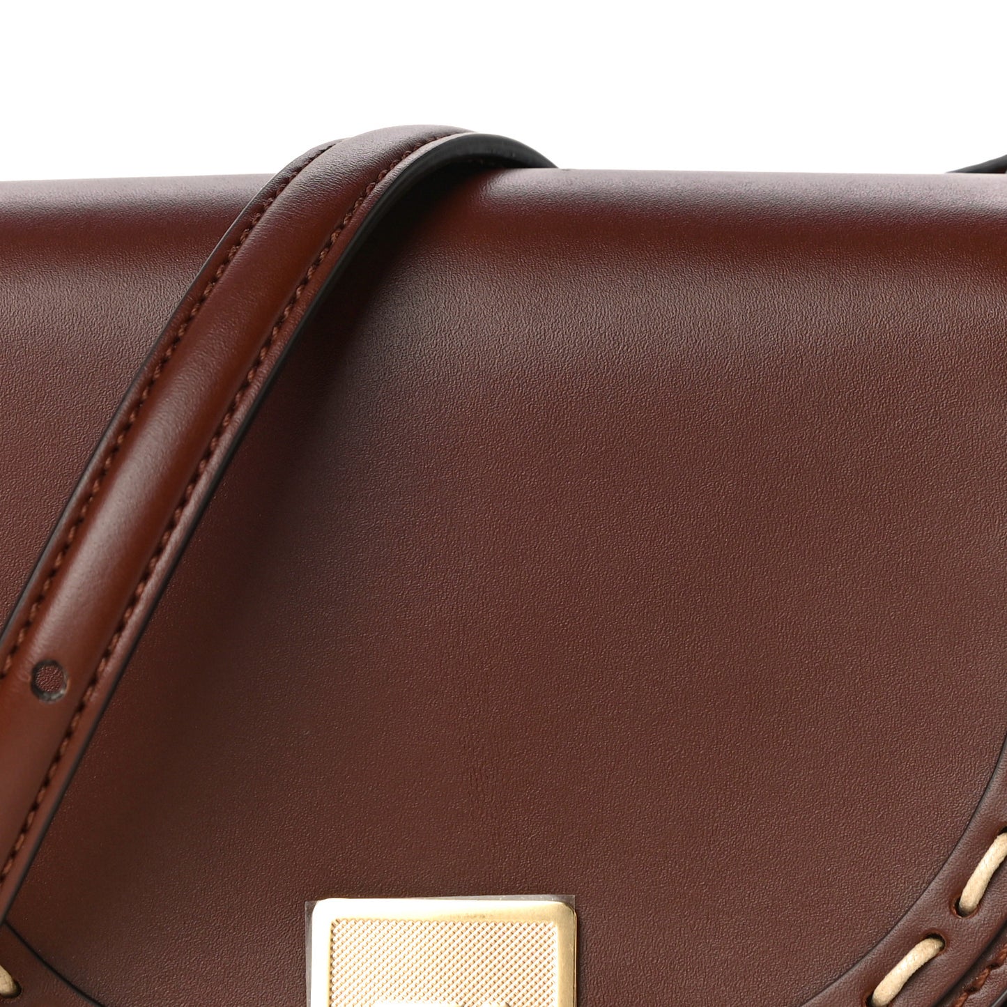Vitello King Plexiglass Macro Stitchings Moonlight Shoulder Bag Praline