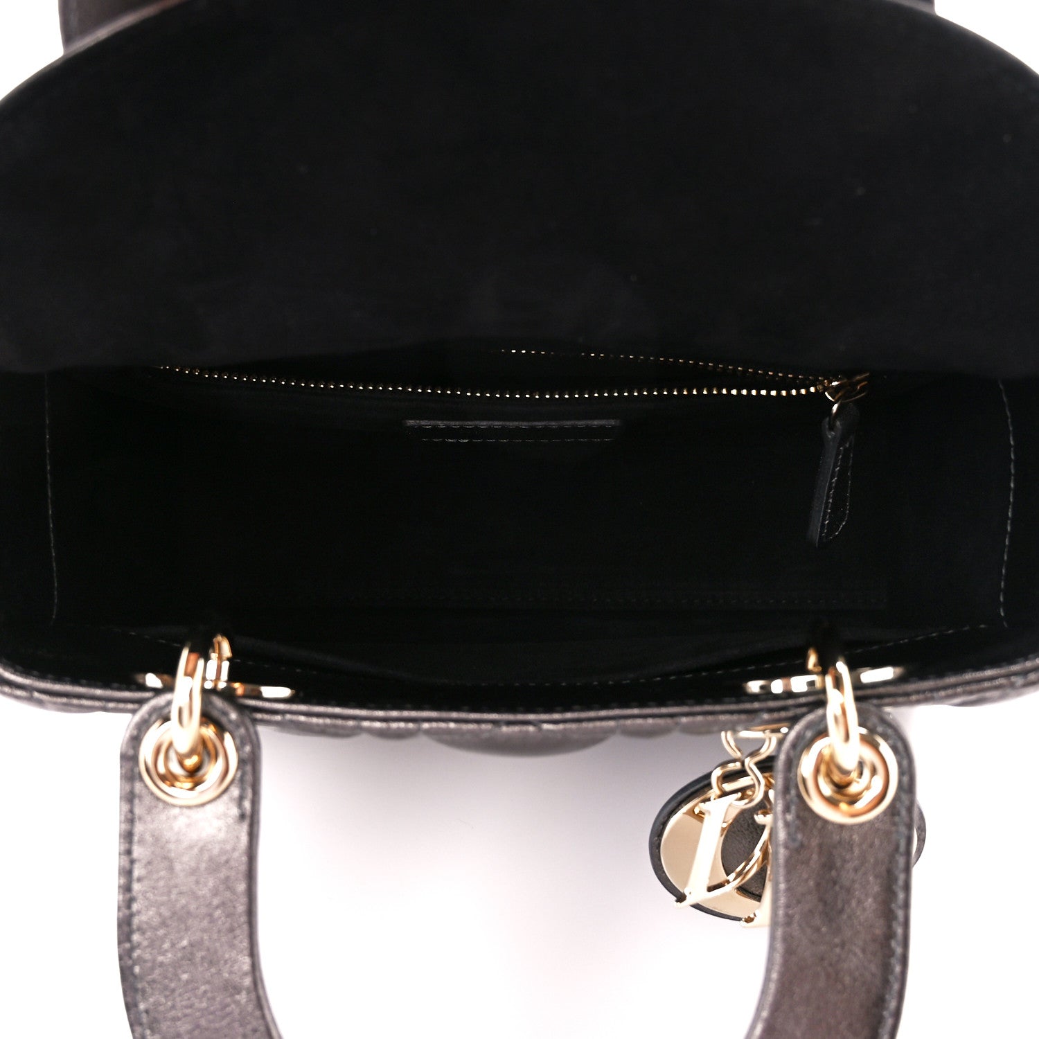 Christian Dior Lambskin Cannage Small My ABCDior Lady Dior Metallic Grey 5 of 12