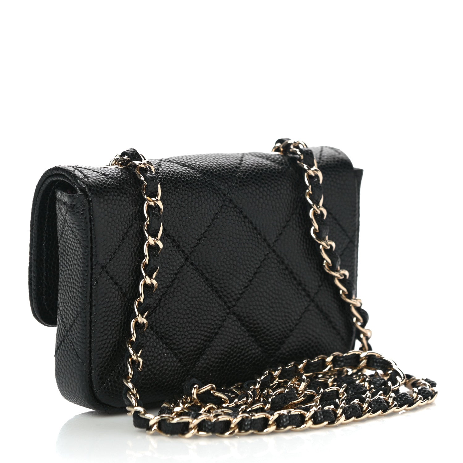 Chanel Caviar Quilted Mini Chain Belt Bag Black 3 of 12