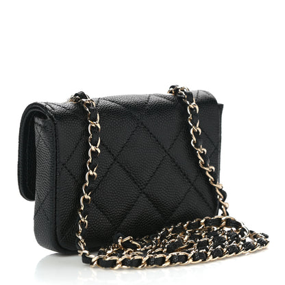 Chanel Caviar Quilted Mini Chain Belt Bag Black 3 of 12