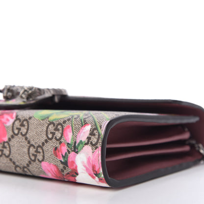 Gucci GG Supreme Monogram Blooms Mini Dionysus Chain Wallet Beige Multicolor Dry Rose 7 of 11