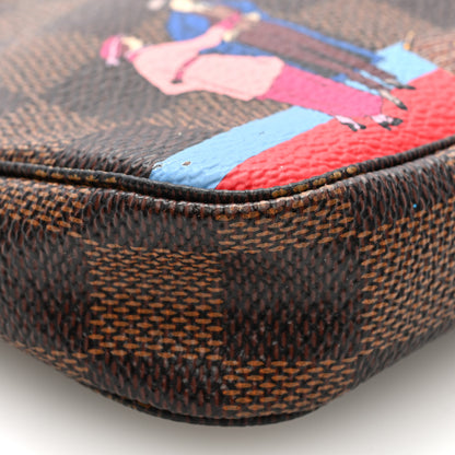 Louis Vuitton Damier Ebene 2016 Christmas Animation Mini Pochette Accessories 7 of 8