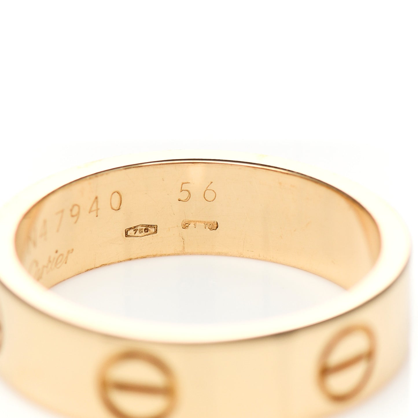 18K Yellow Gold 5.5mm LOVE Ring 56 7.5