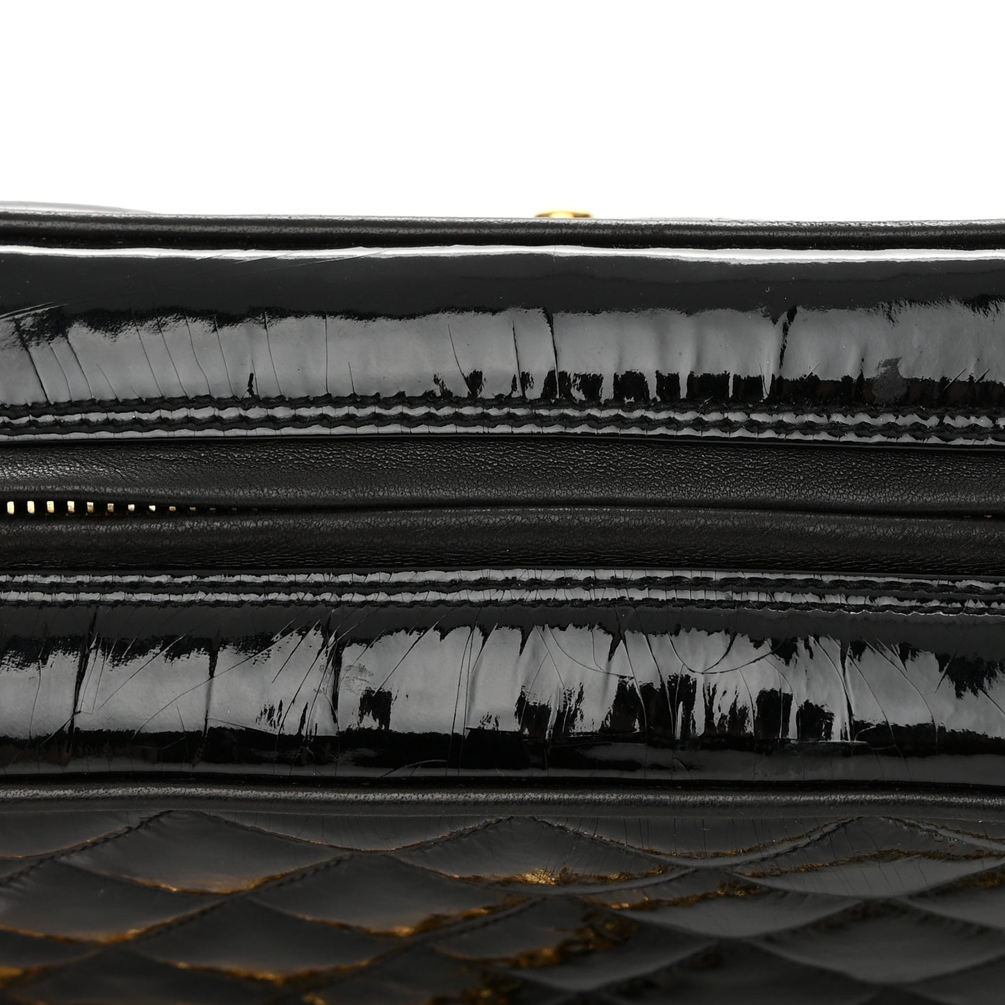 Patent Quilted Camera Case Black