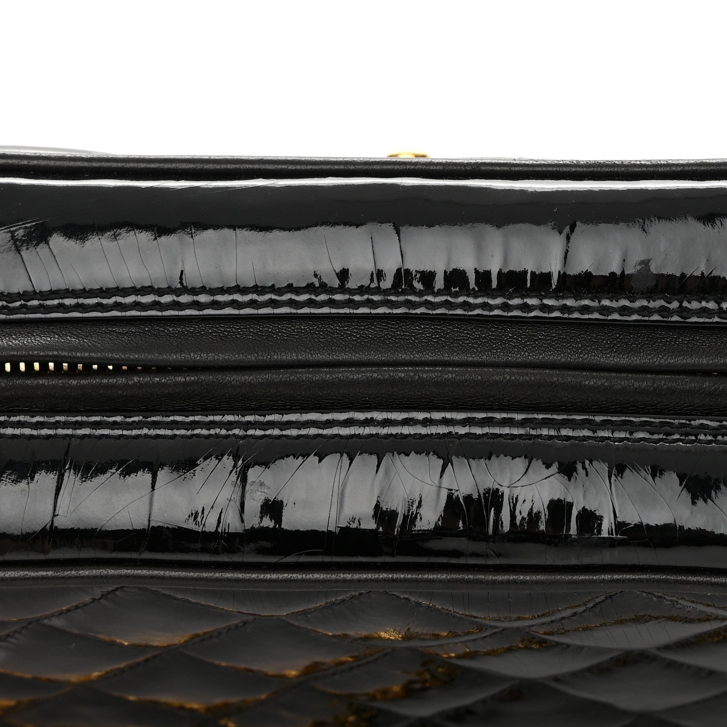 Chanel Patent Quilted Camera Case Black 16 of 18