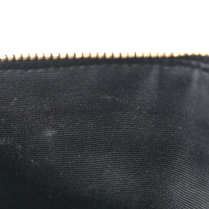 Saint Laurent Grain De Poudre Chevron Monogram Bill Pouch Black 8 of 10
