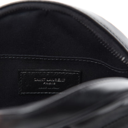 Saint Laurent Calfskin Matelasse Chevron Round Vinyle Camera Bag Black 8 of 10