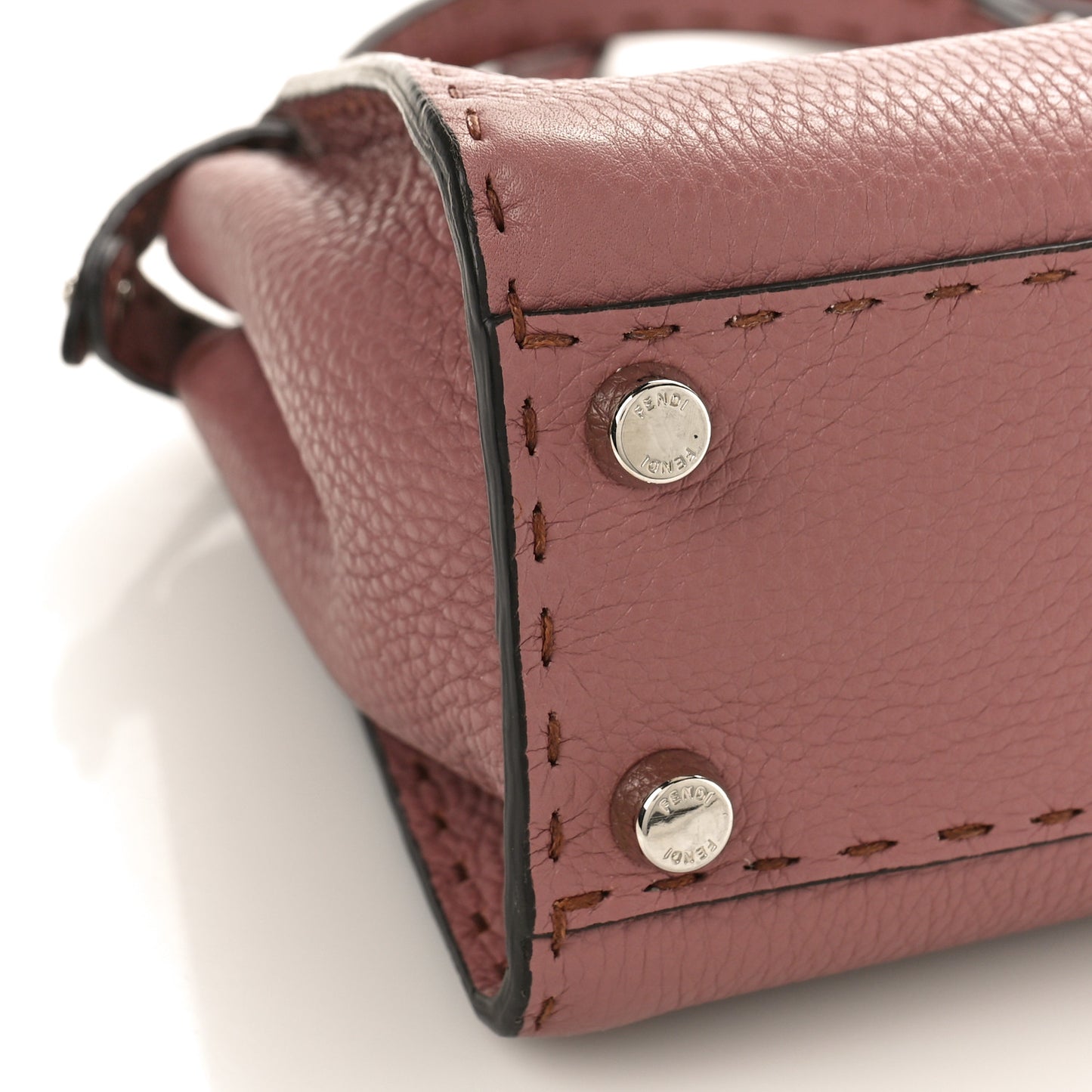 Cuoio Romano Selleria Bi-Color Mini Peekaboo Iconic Satchel English Rose Camelia