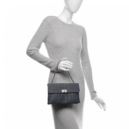 Chanel Denim Chocolate Bar Mademoiselle Flap Blue 2 of 8
