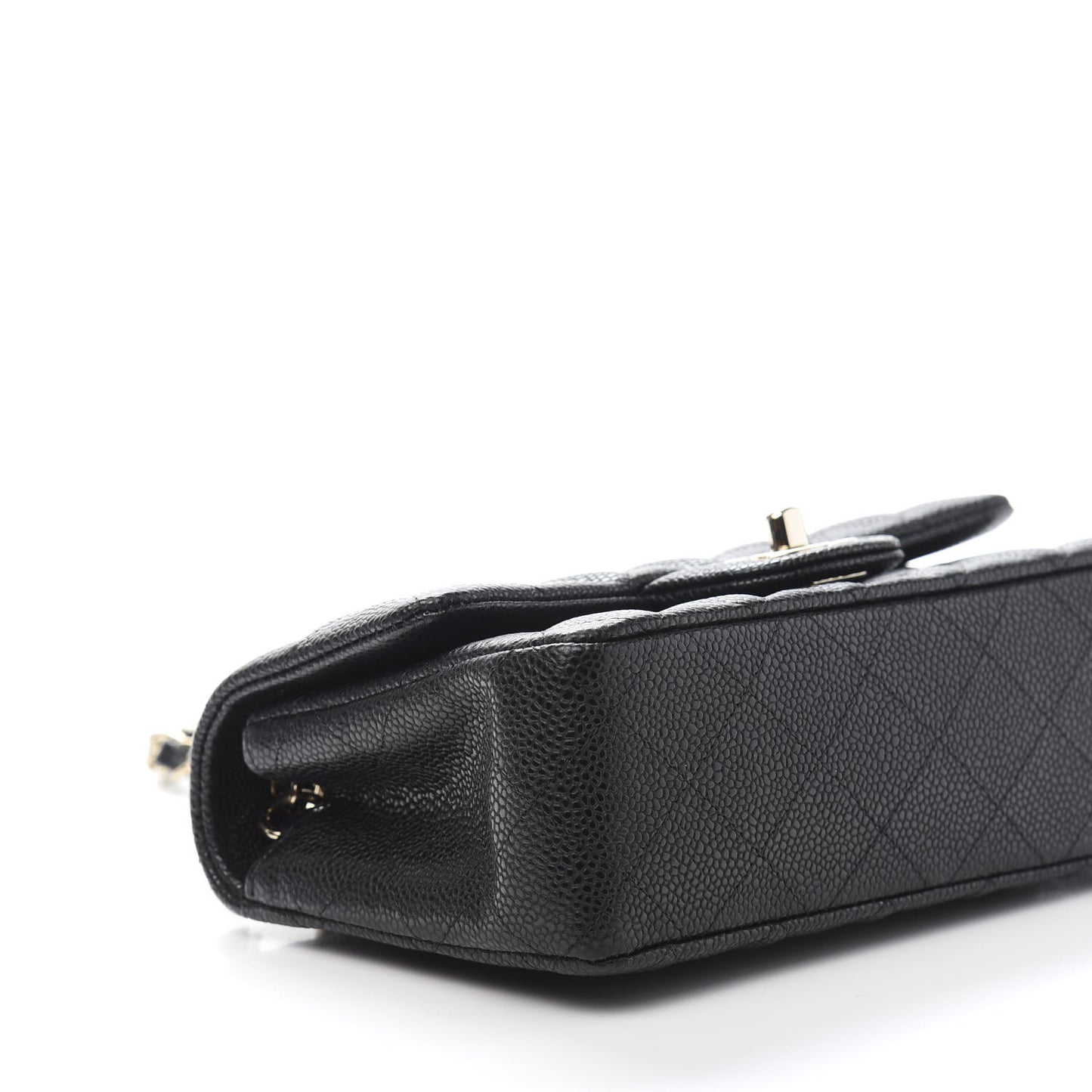 Caviar Quilted Mini Rectangular Flap Black